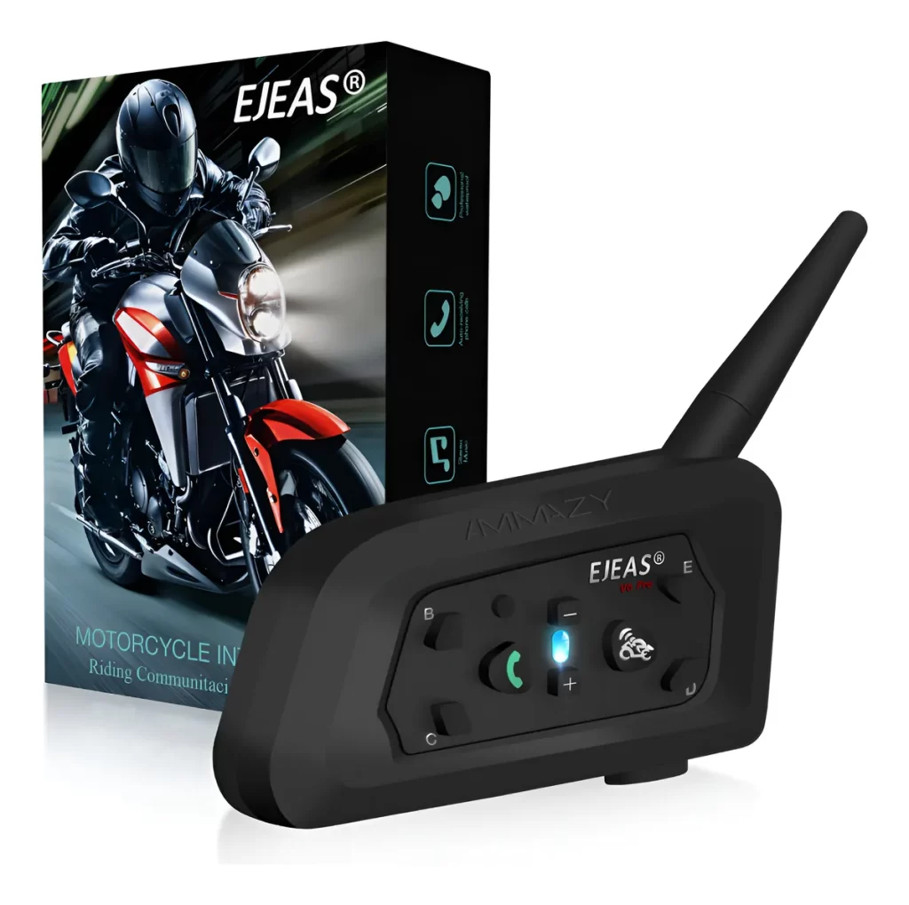 Intercomunicador Moto Ejeas V6 Pro+ Bluetooth 1200m 6 Riders