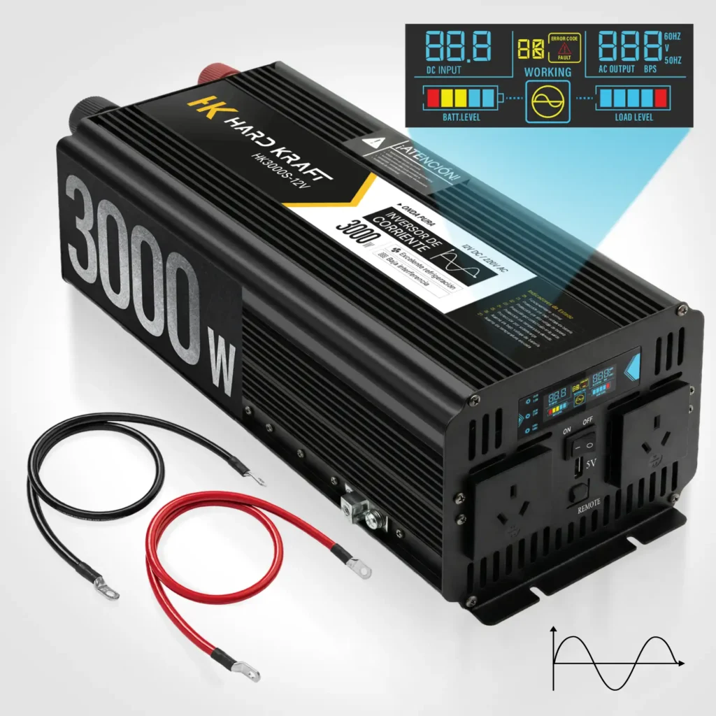 Inversor de Onda Pura Hardkraft 3000W 12V