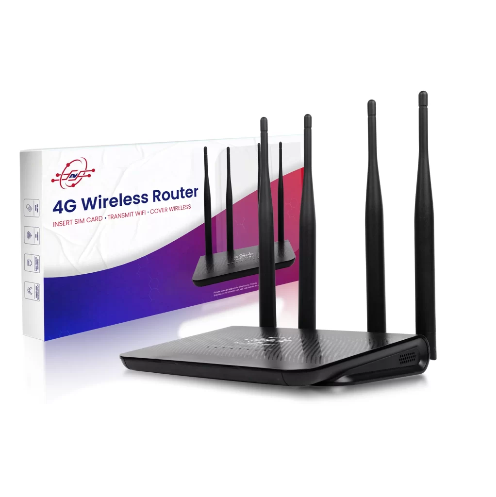 Módem Router Wi-Fi 4G AltaNet ETH31 3Lan + 1Wan Negro