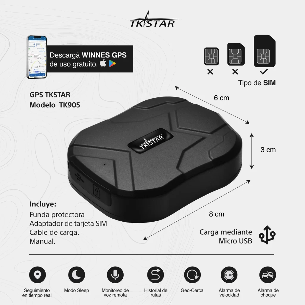GPS Tracker 2G Localizador Imán Batería 5000mAh