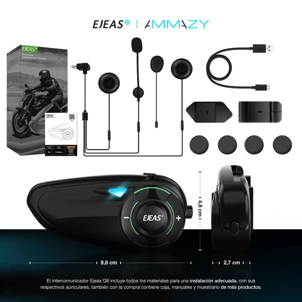 Combo Intercomunicador Ejeas Q8 y Control