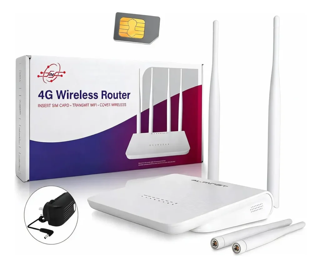 Módem Router Wi-Fi 4G AltaNet SMA ETH31 3Lan + 1Wan Blanco