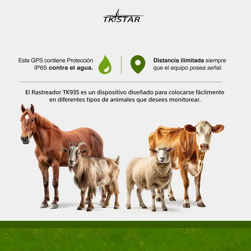 GPS Tracker Localizador TK935 para Ganadería