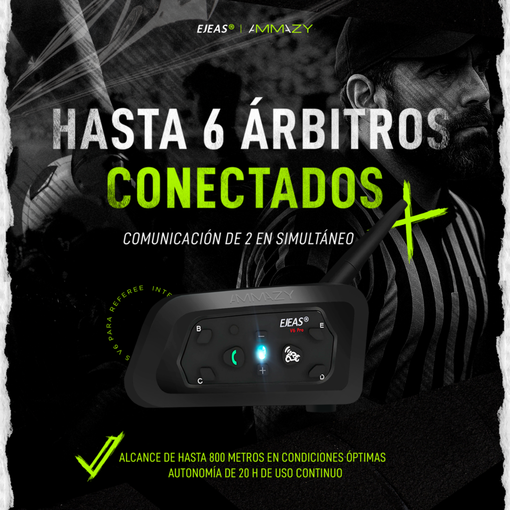 Intercomunicador Arbitros EJEAS V6C Bluetooth In Ear
