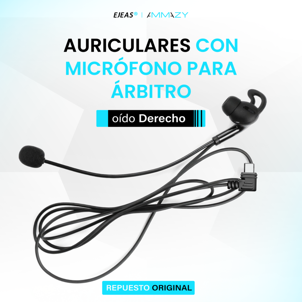 Auricular c/micrófono para árbitro Ejeas USB-C