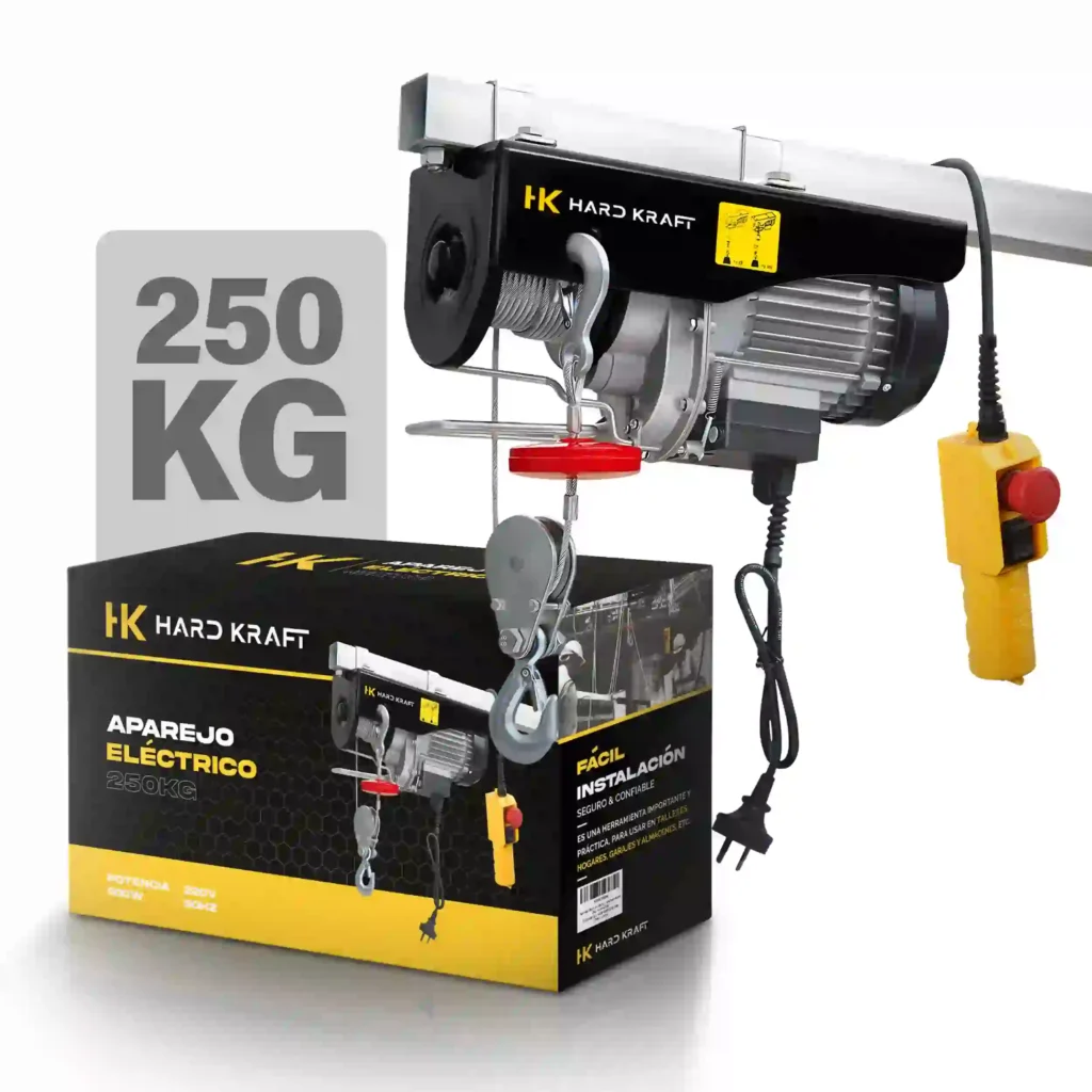 Aparejo Eléctrico Hardkraft HK-PA250D 250 kg 12 m