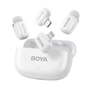 Micrófono BOYA Mini Blanco lavalier inalámbrico 2.4 GHz