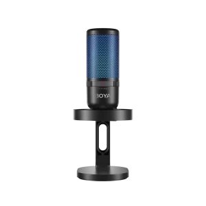 Micrófono condensador BOYA K3 con efecto RGB dinámico