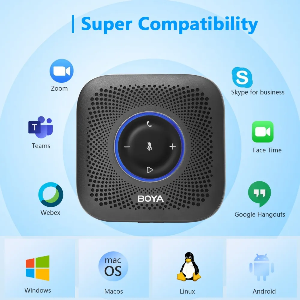 Micrófono & Speakerphone BOYA Blobby Pro – 360° Conferencias