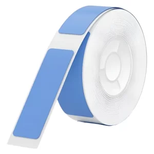 Rollo de etiquetas térmicas Niimbot 12x40mm color azul, waterproof y resistentes