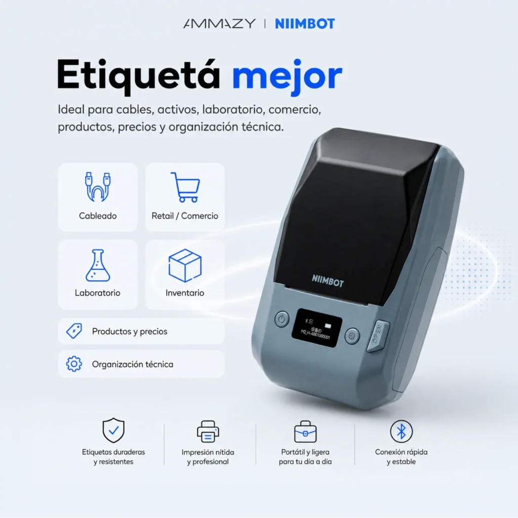 NIIMBOT M2_H – Impresora Térmica Transfer 300 dpi