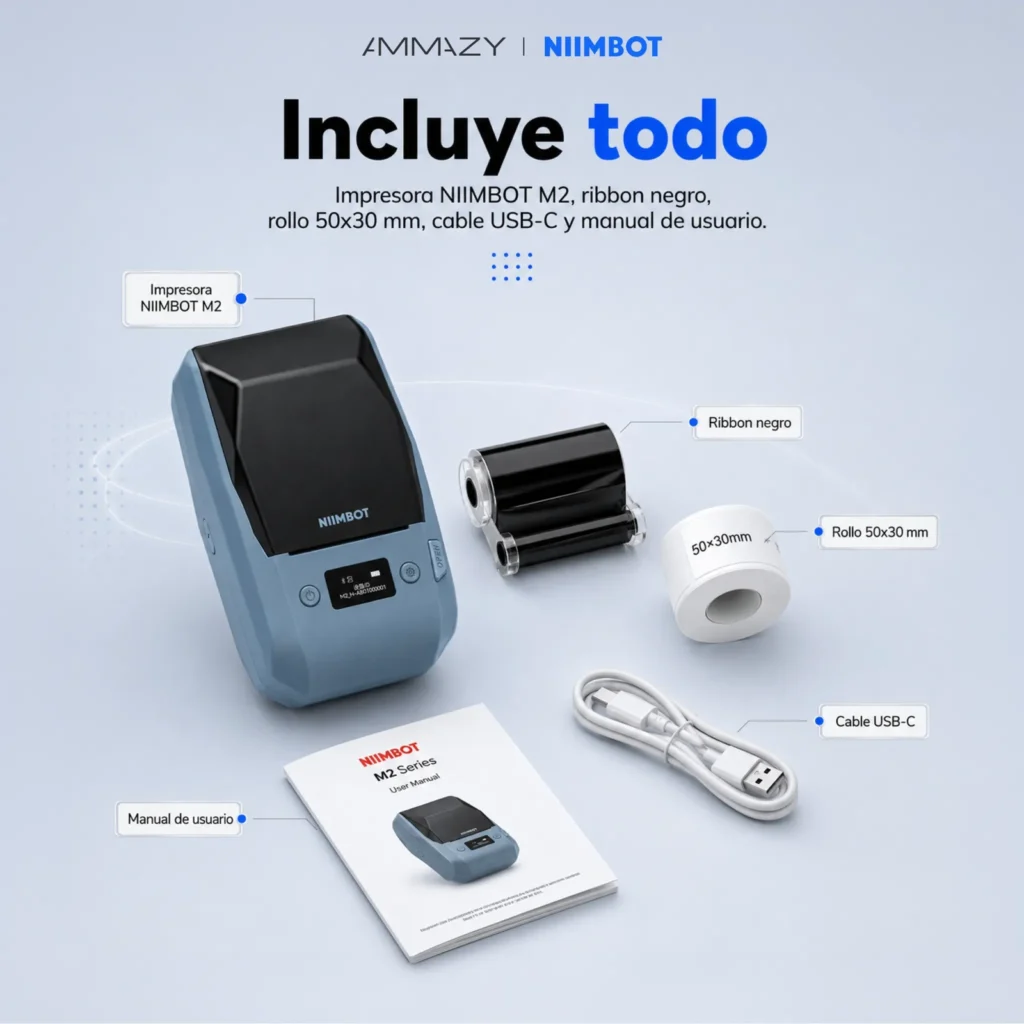 NIIMBOT M2_H – Impresora Térmica Transfer 300 dpi