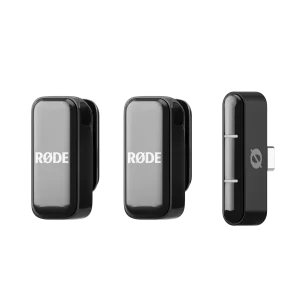 Wireless Micro USB-C con dos transmisores clip-on y receptor directo