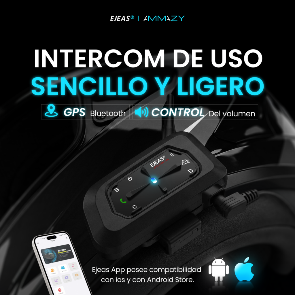 Combo 2 Intercomunicadores Moto Ejeas V7 Bluetooth 5.1