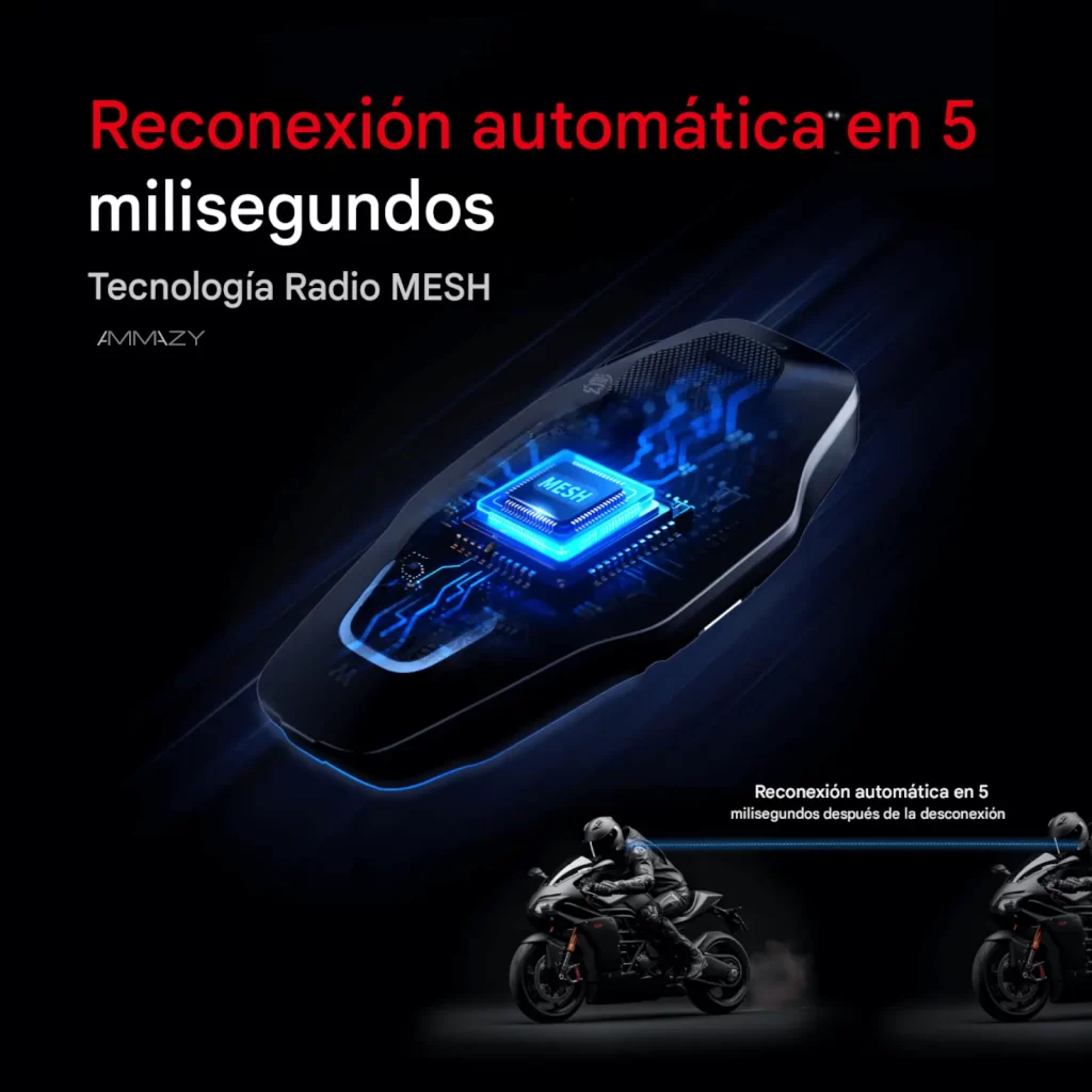 Intercomunicador para moto Ejeas X10 Plus Gris 5G 100 usuarios