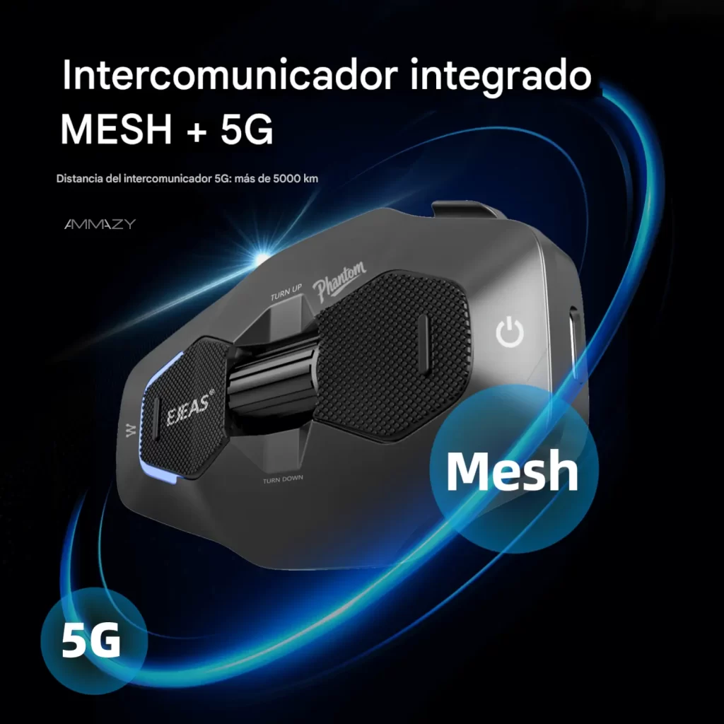 Intercomunicador para moto Ejeas X10 Plus Gris 5G 100 usuarios