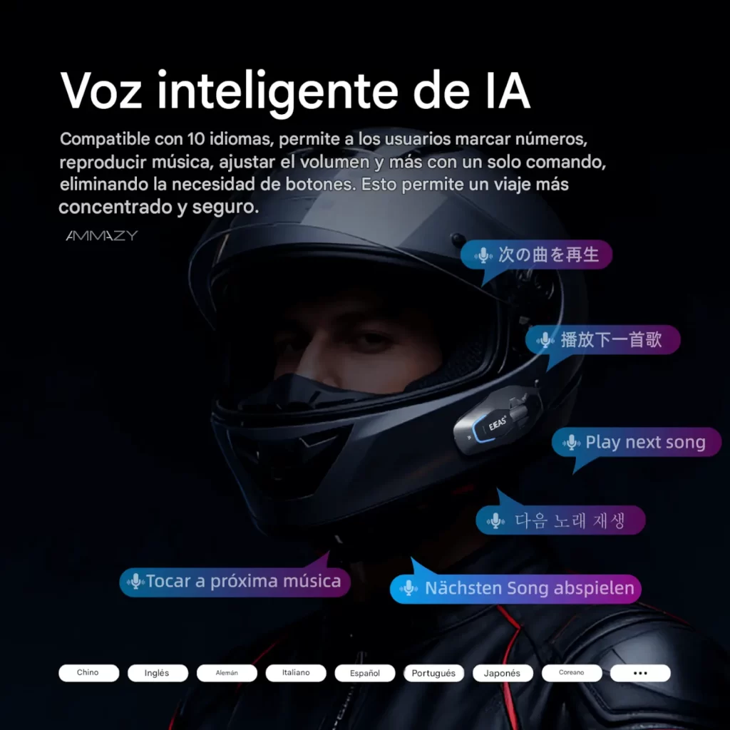 Intercomunicador para moto Ejeas X10 Plus Gris 5G 100 usuarios