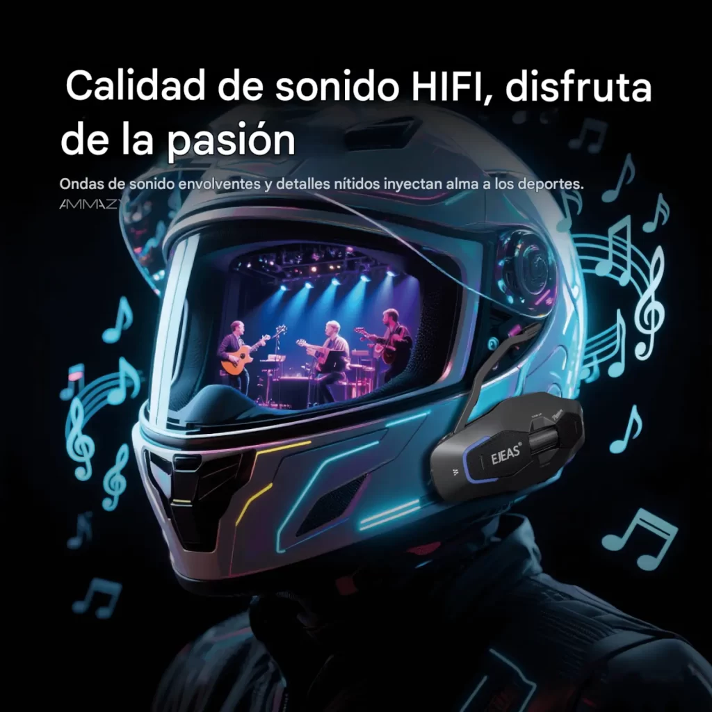 Intercomunicador para moto Ejeas X10 Plus Gris 5G 100 usuarios