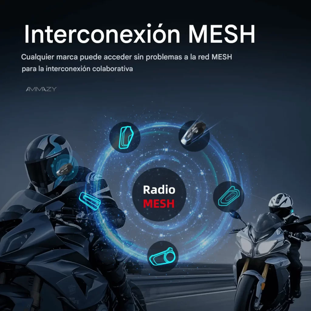 Intercomunicador para moto Ejeas X10 Plus Gris 5G 100 usuarios