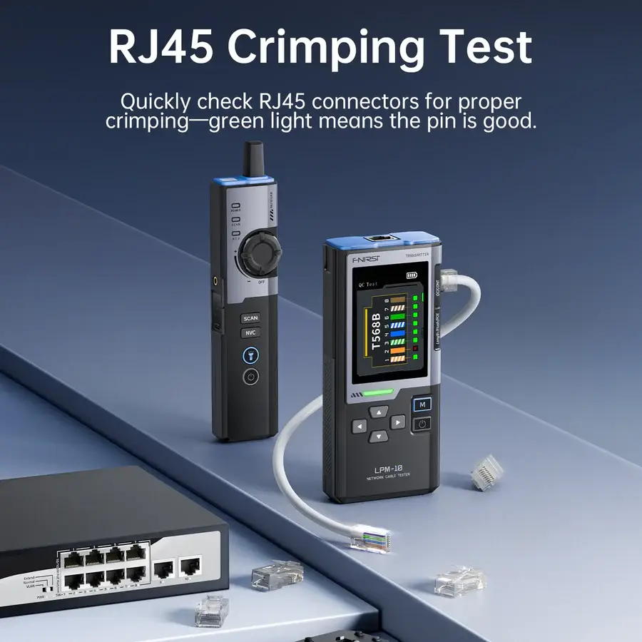 TDR Rastreador de cable de red multifunción FNIRSI LPM-10A