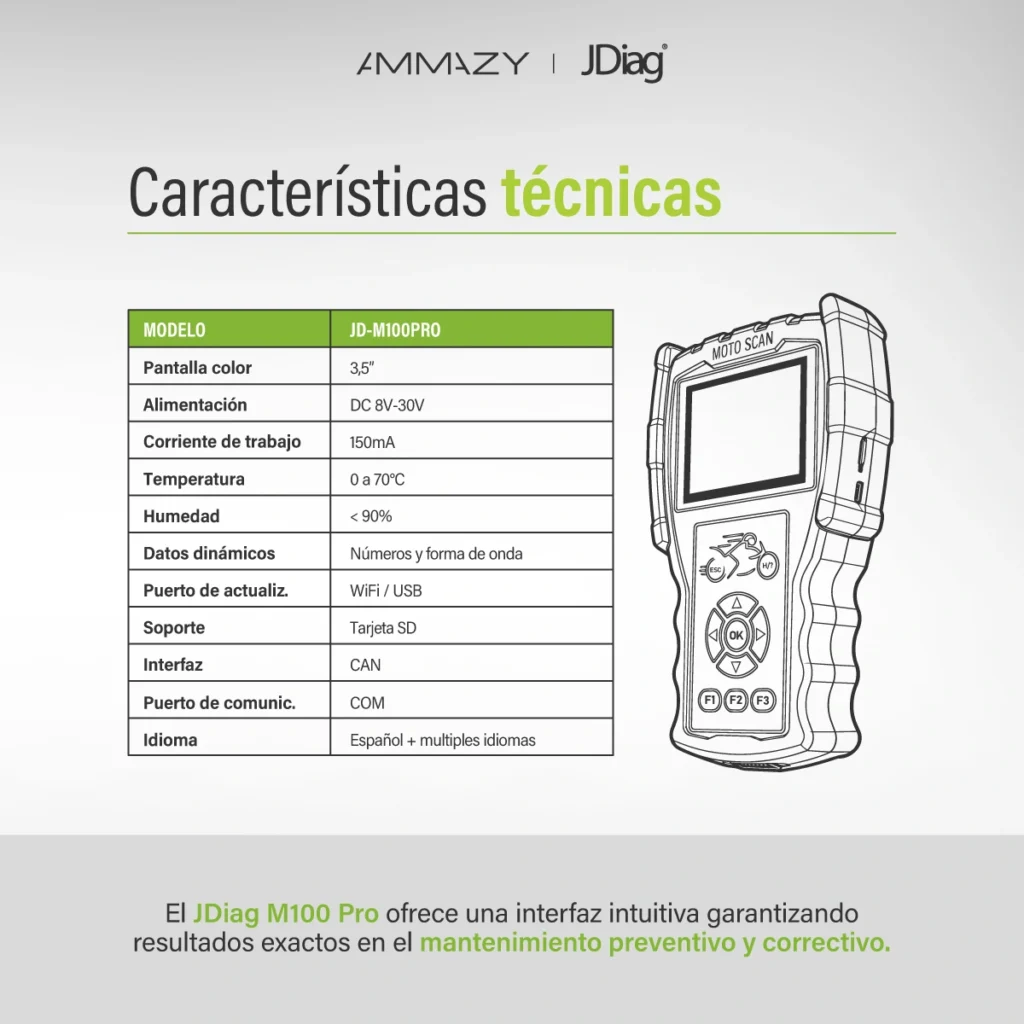 Scanner Universal Para Motos JDiag M100Pro