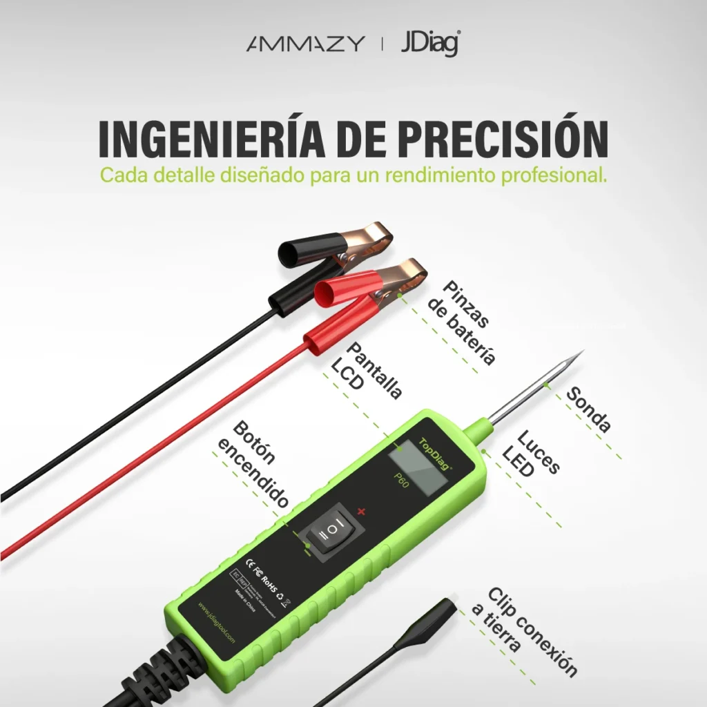 Escáner Eléctrico Automotriz P60 TopDiag