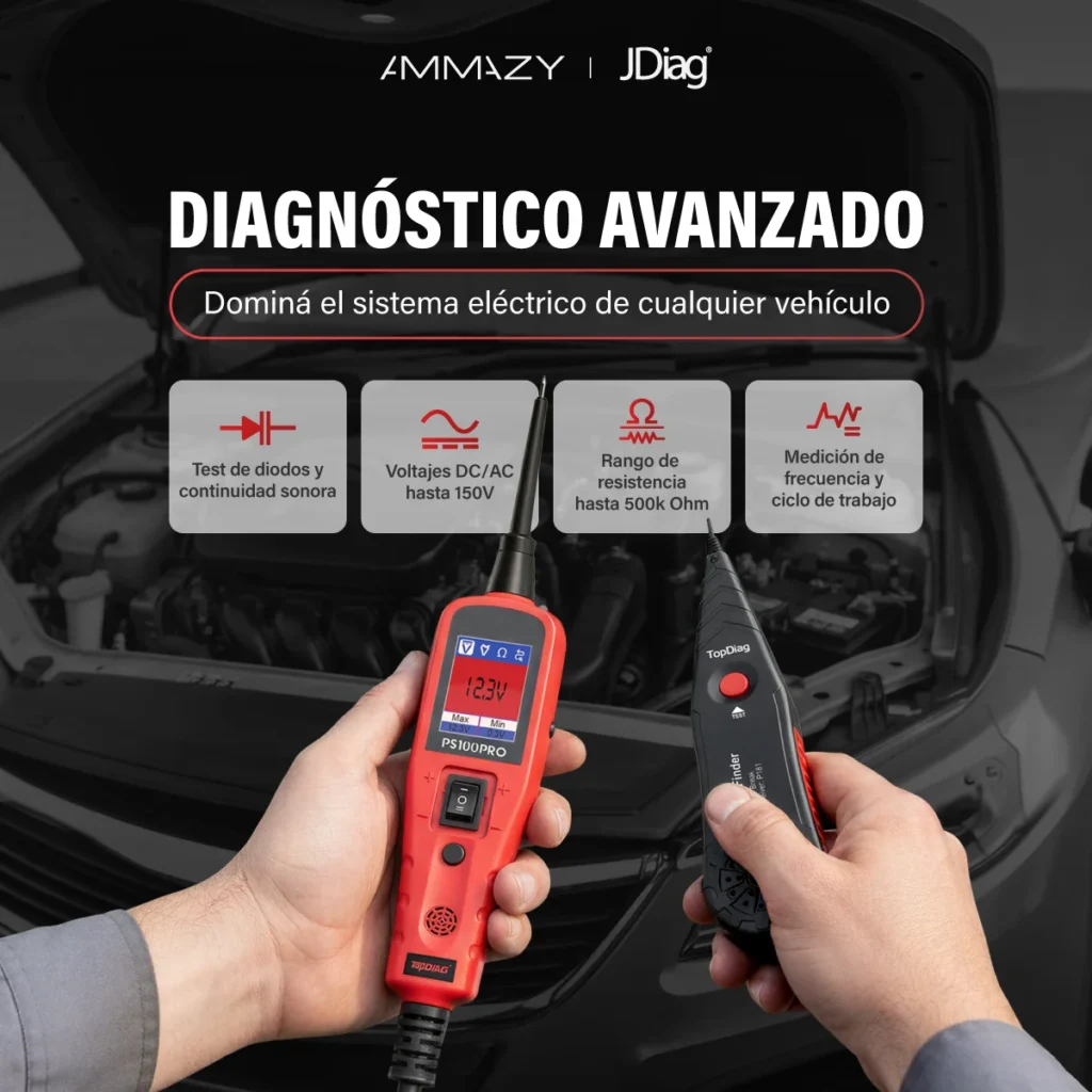 Probador de Circuitos JDiag PowerScan PS100 Pro