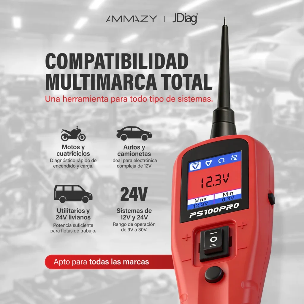 Probador de Circuitos JDiag PowerScan PS100 Pro
