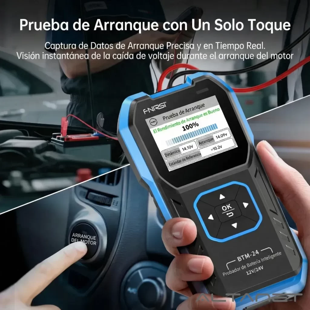 Probador de Batería 12V/24V 2000A FNIRSI BTM-24
