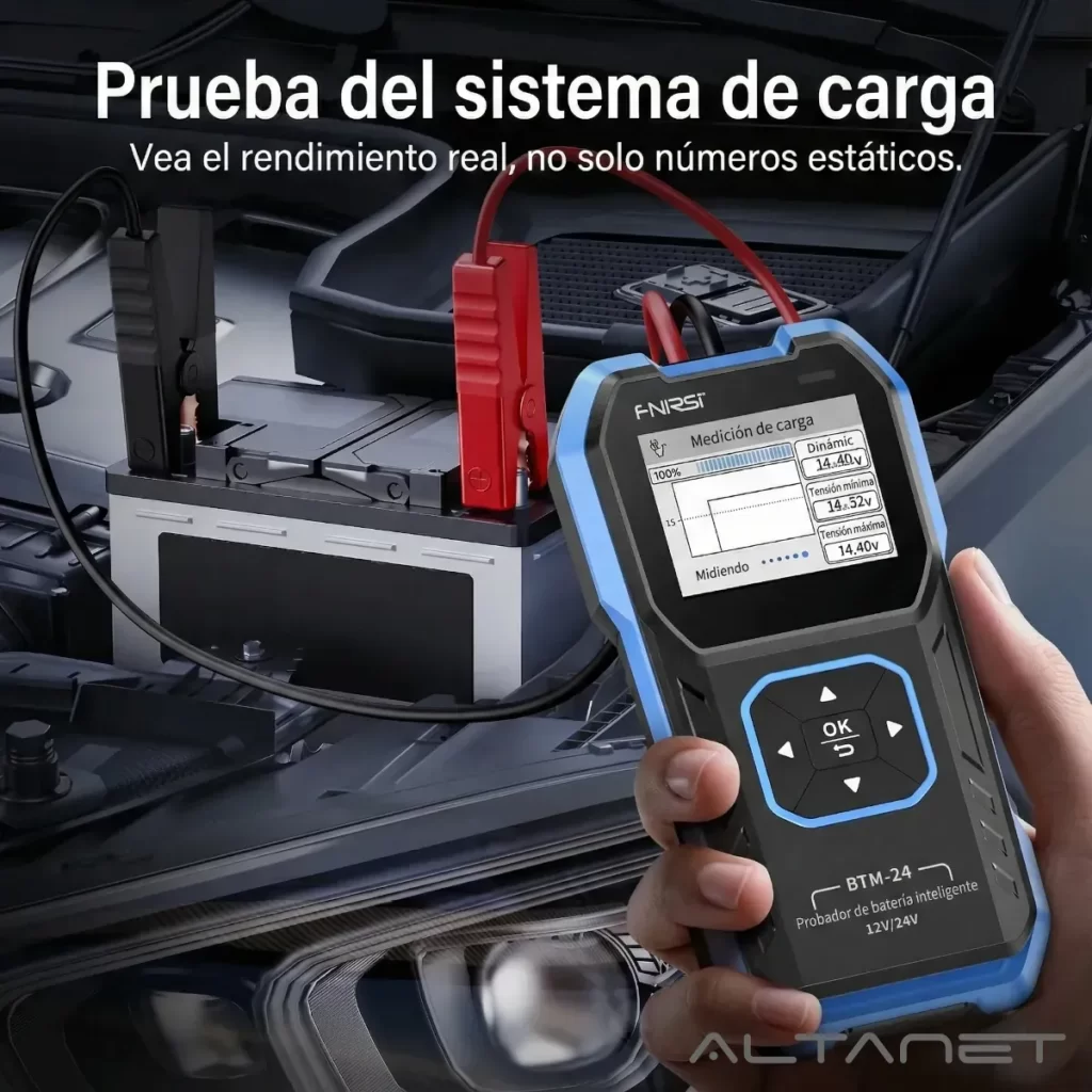 Probador de Batería 12V/24V 2000A FNIRSI BTM-24