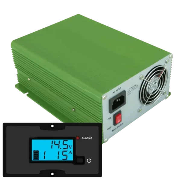 cargador automático 12V 30A con panel remoto