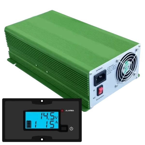 cargador automático 24V 30A con panel remoto