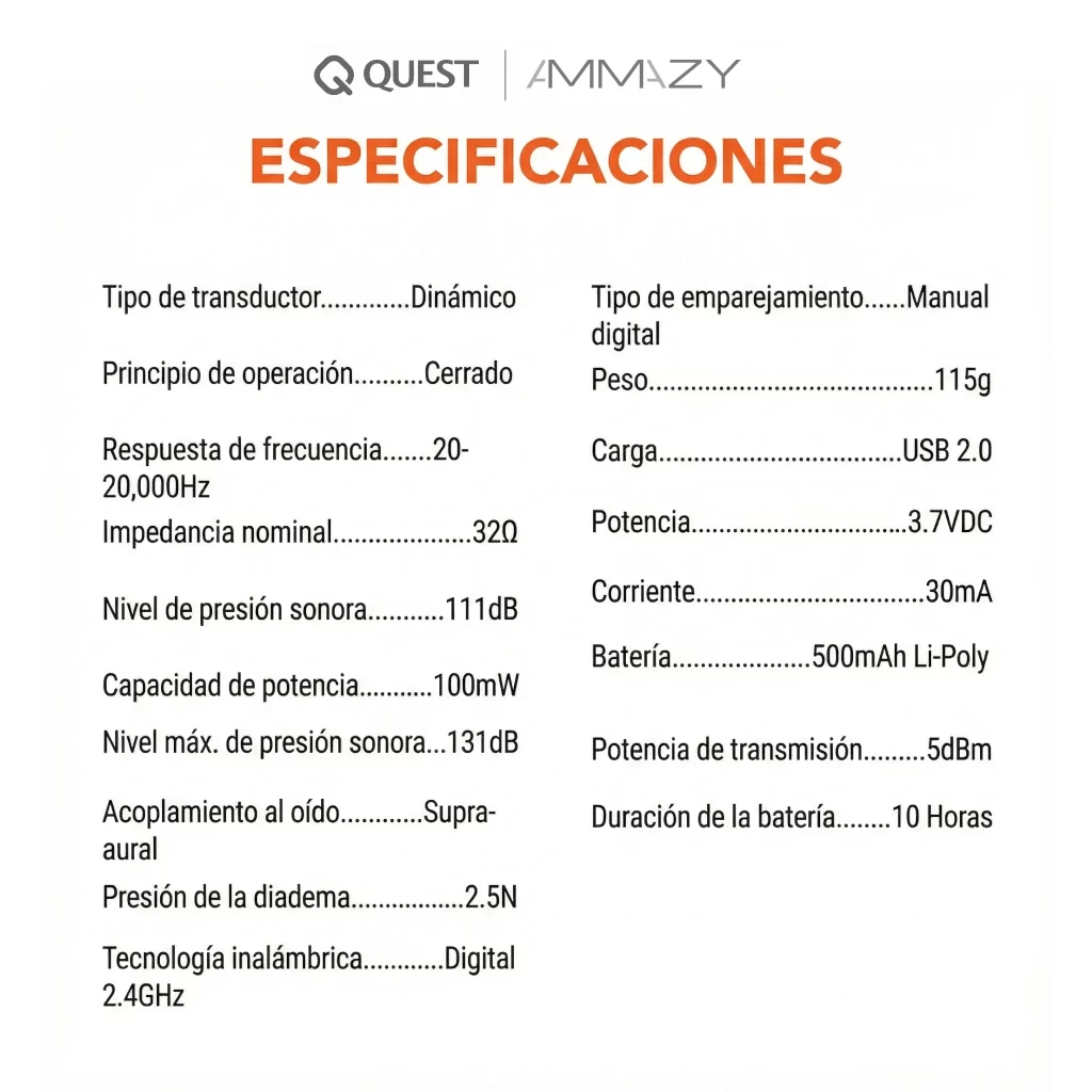 Auriculares Inalámbricos Quest WireFree Pro