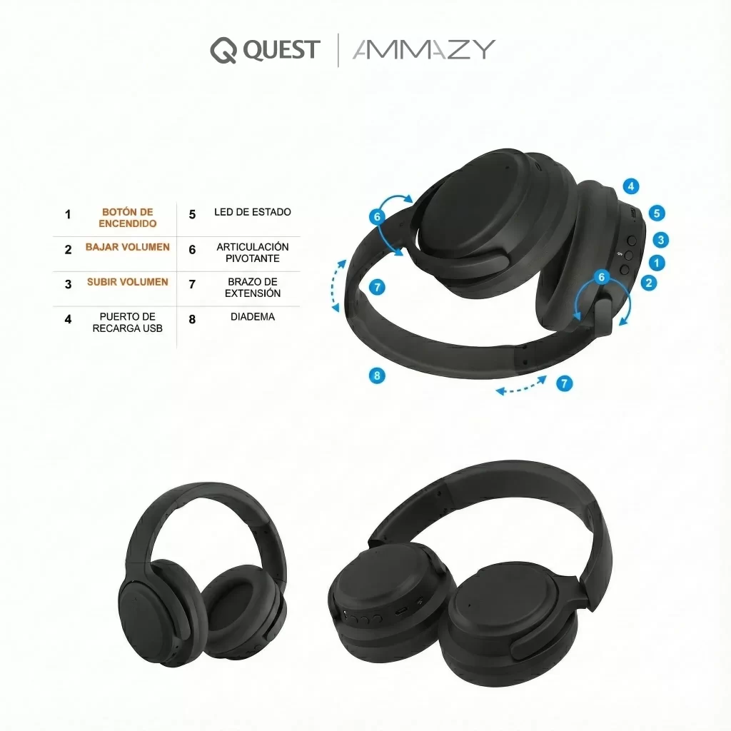 Auriculares Inalámbricos Quest WireFree Vibe para Detector de Metal