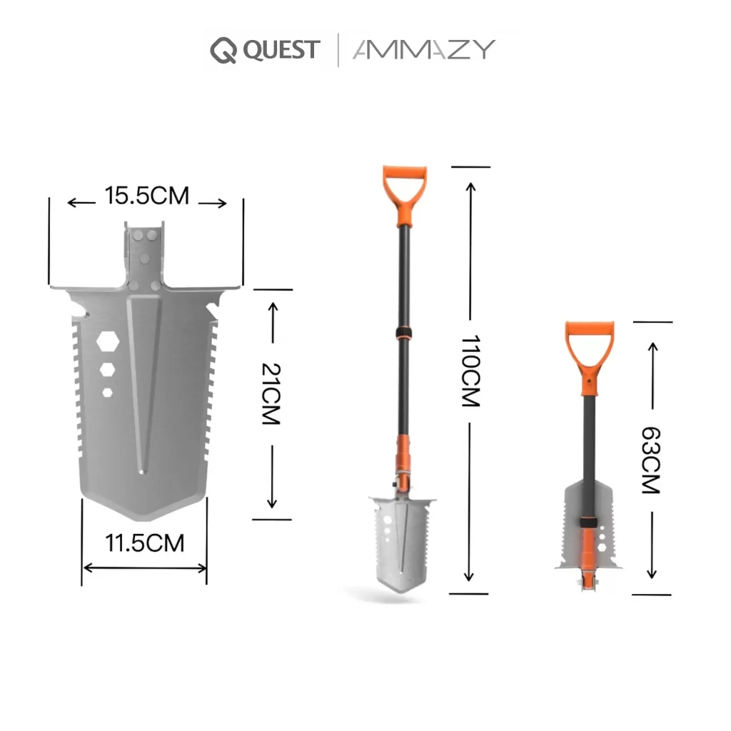 Pala Plegable de Acero Quest Spade