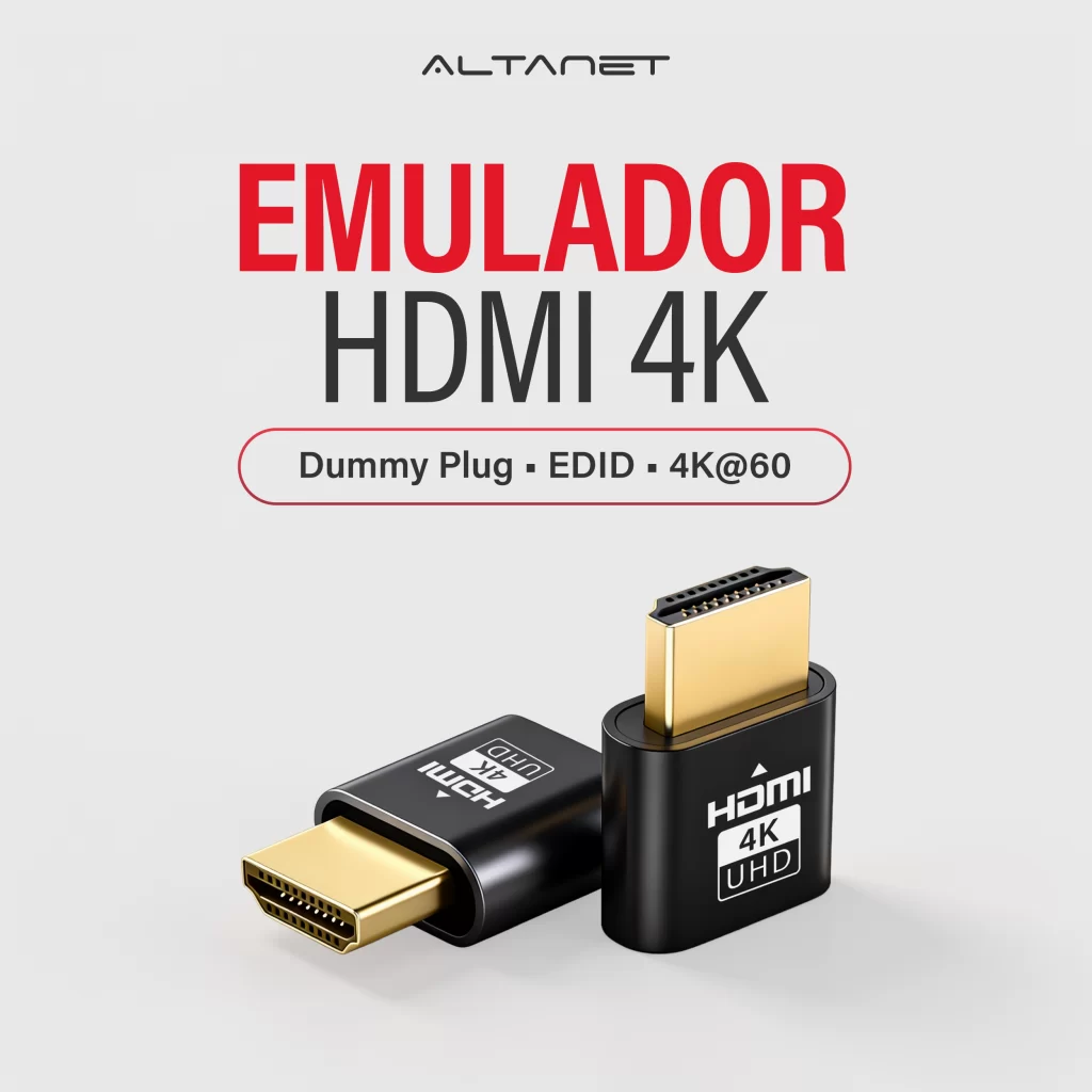 HDMI Dummy Plug 4K EDID Emulador Display ALTANET