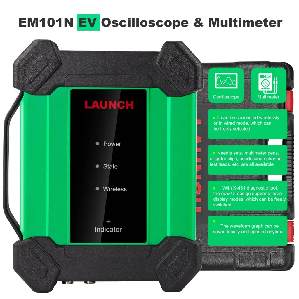 EM101N Launch Osciloscopio y Multímetro EV Profesional