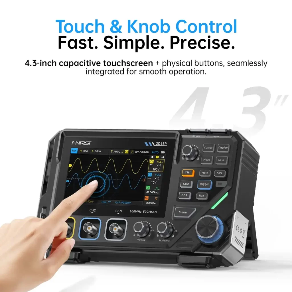 FNIRSI-2D15P Osciloscopio Digital 150MHz 2 Canales + Generador