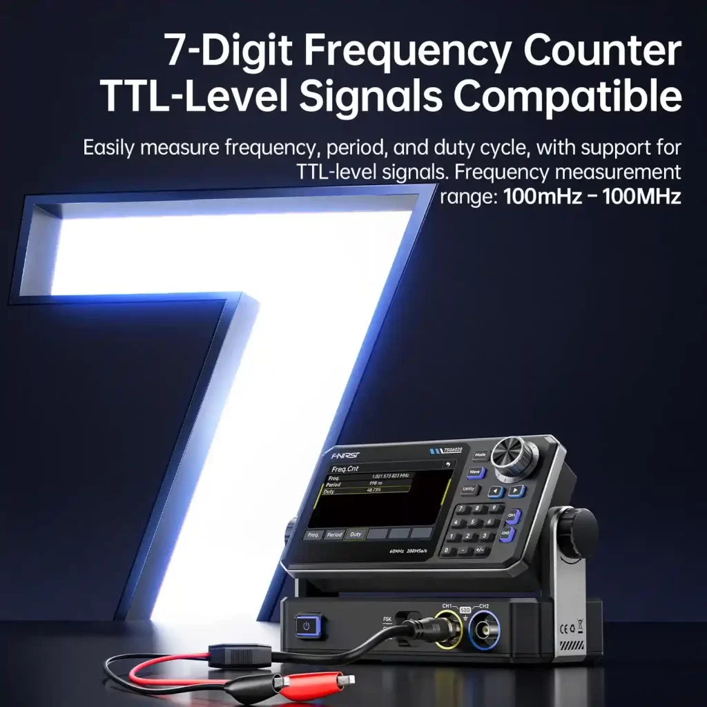 FNIRSI TSG6020 Generador de Señales DDS 20MHz Doble Canal