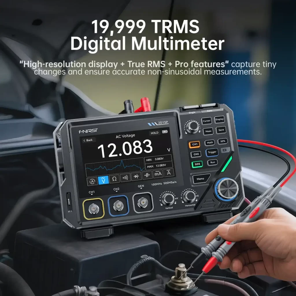 FNIRSI-2D15P Osciloscopio Digital 150MHz 2 Canales + Generador