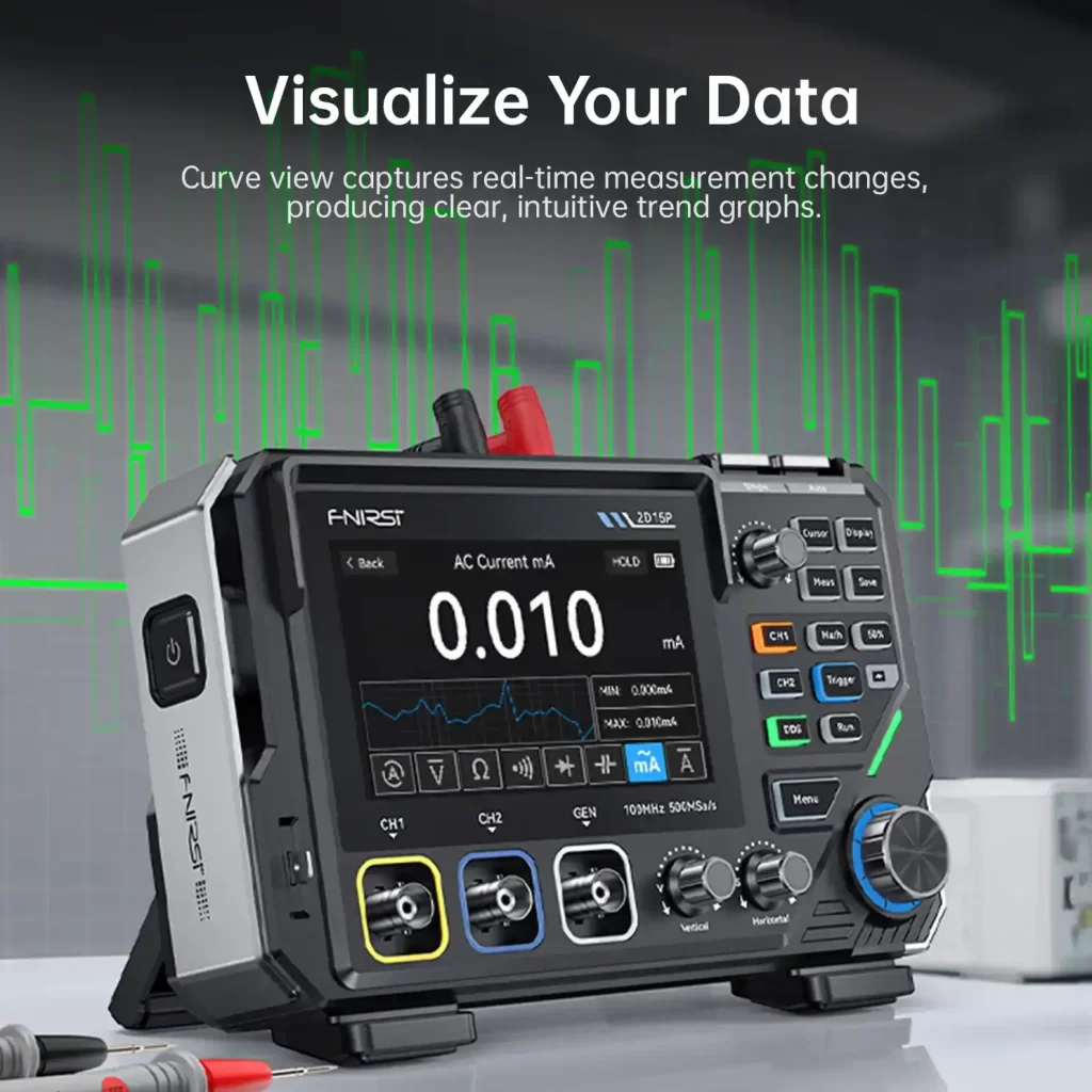 FNIRSI-2D15P Osciloscopio Digital 150MHz 2 Canales + Generador
