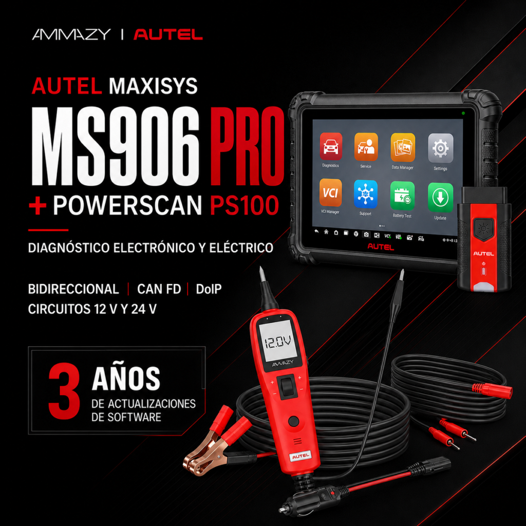Scanner Automotriz Autel MaxiSys MS906 Pro + PS100