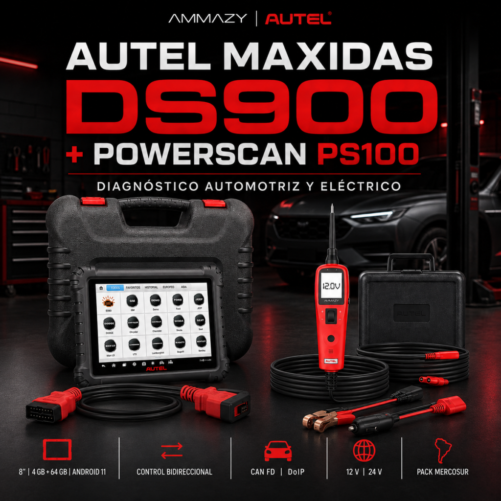 Scanner Automotriz Autel MaxiDAS DS900 + PS100
