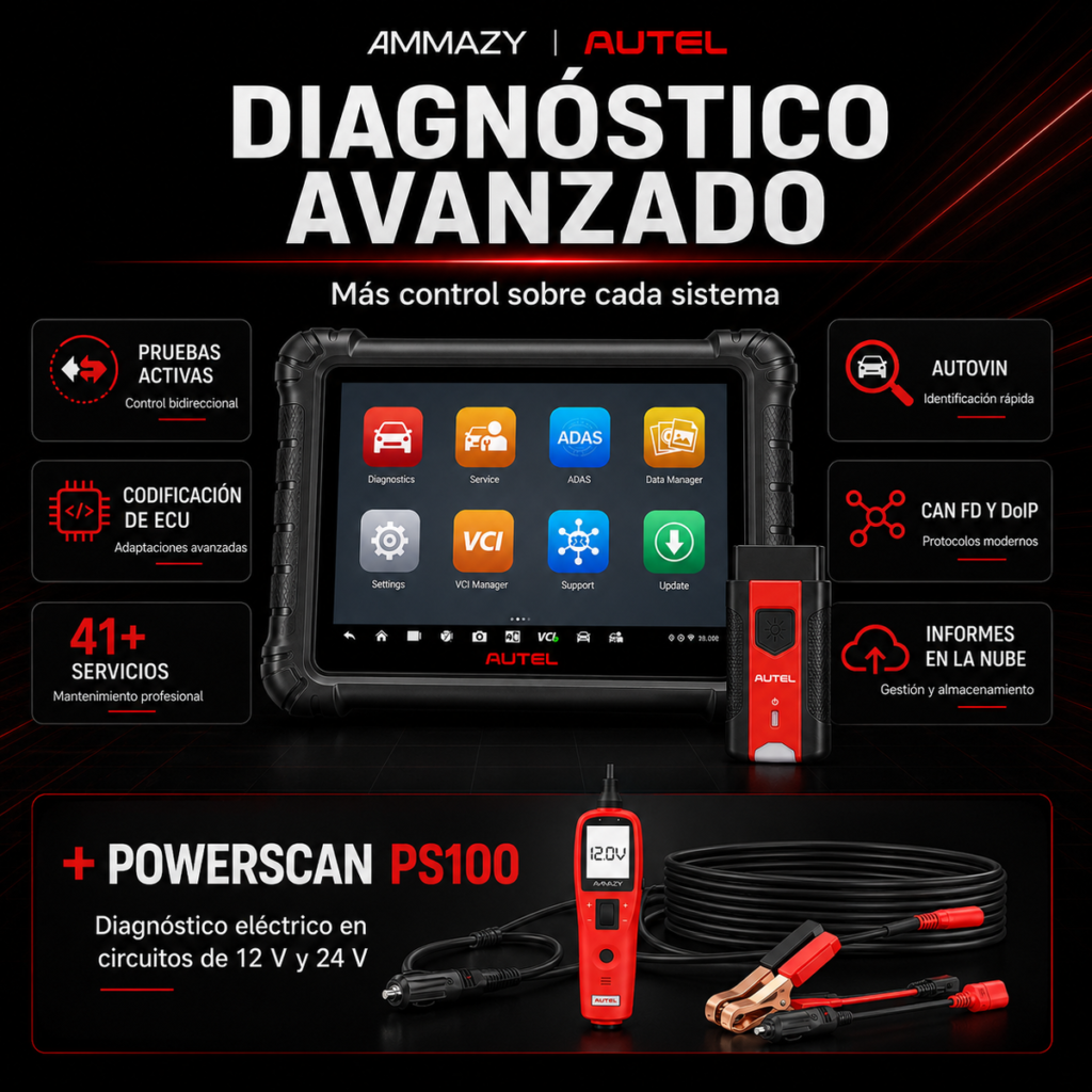 Scanner Automotriz Autel MaxiSys MS906 Pro + PS100