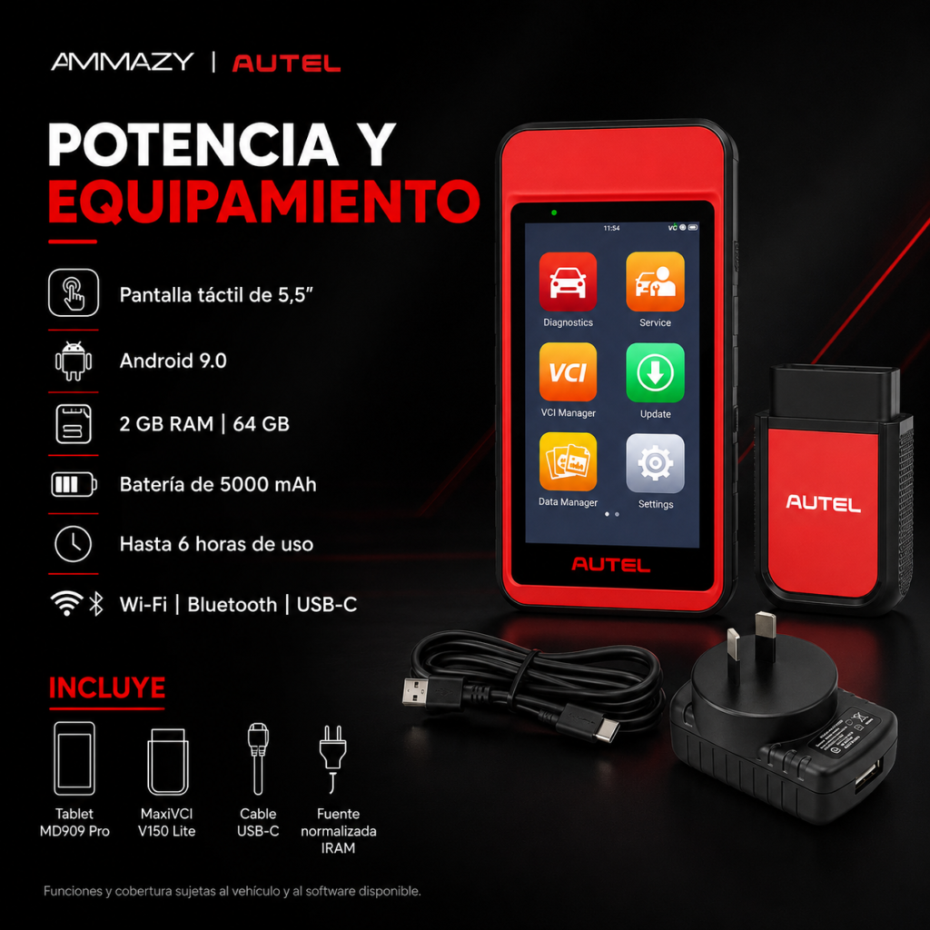 Scanner Automotriz Autel MaxiDiag MD909 Pro CAN FD