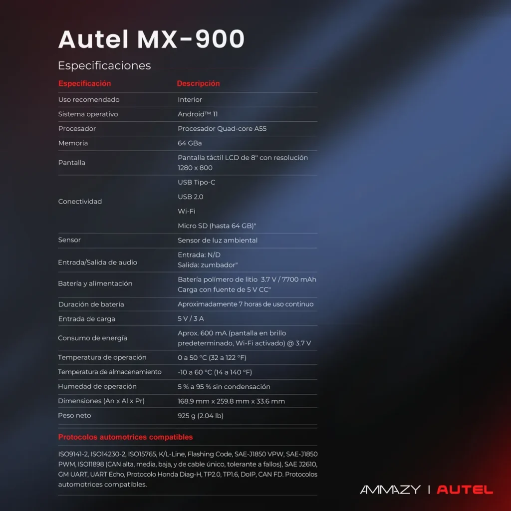 Scanner Automotriz Autel MaxiCheck MX900 + PS100