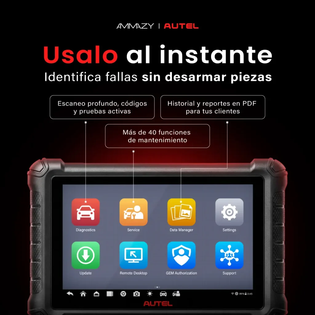Scanner Automotriz Autel MaxiDAS DS900 CAN FD y DoIP