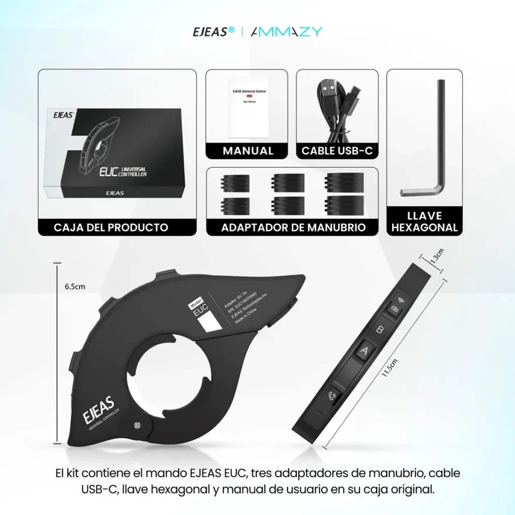 Combo EJEAS V4 Plus Intercomunicador Moto Control + Remoto EUC