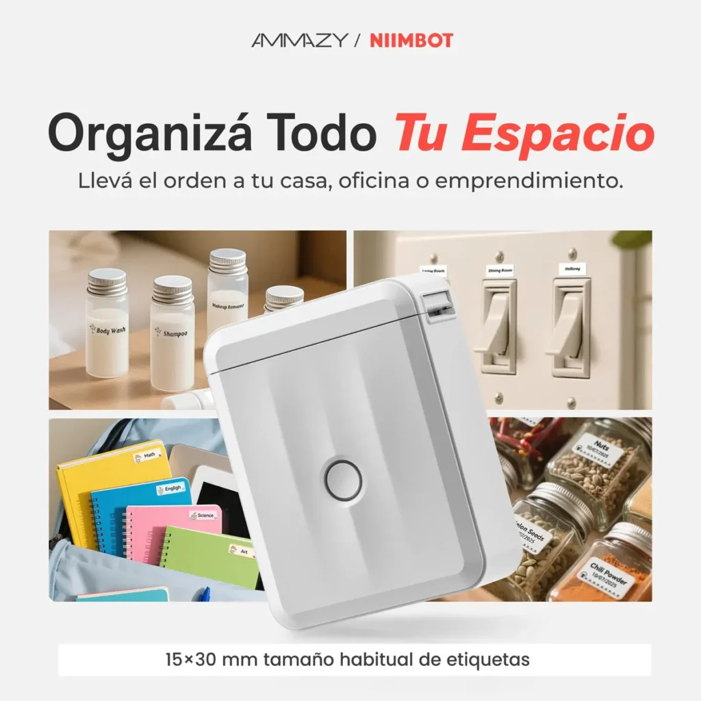 Rotuladora Portátil Niimbot D110M Etiquetadora Manual Impresora Celeste