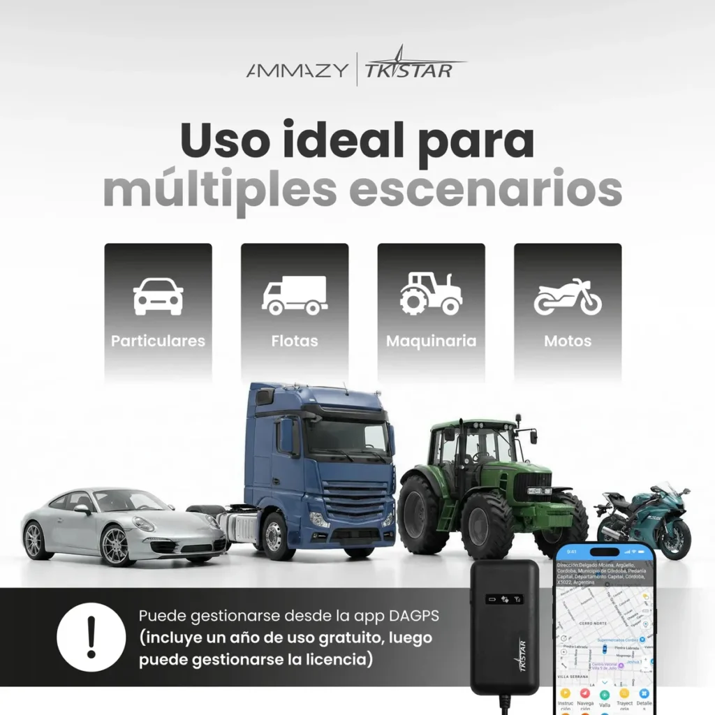 GPS Tracker AltaNet + Licencia App de por Vida Auto Moto